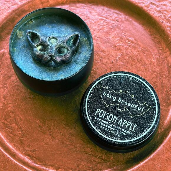 Poison Apple Wickless Candle: Caramel Green Apple Cinnamon Sugar Scent - Picture 1 of 8